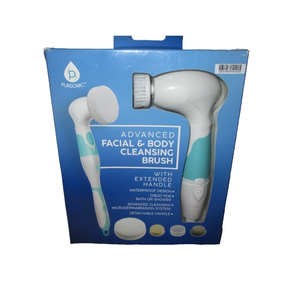 Pursonic Advanced Facial & Body Cleansing Brush with Extended Handle FC190AO